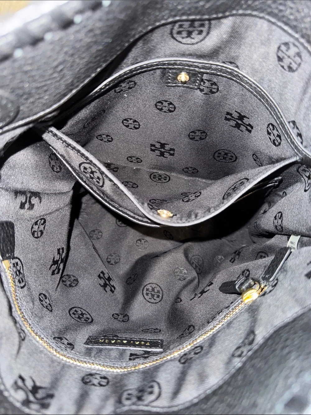Tory Burch Bag Marion Convertible Black Leather Chain Crossbody Shoulder Bag